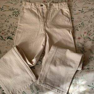 Brandy Melville Cream cargo pants